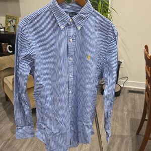 Ralph Lauren Striped Blue and White Shirt